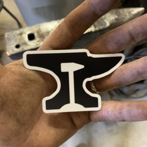Fire Iron Forge Anvil Sticker